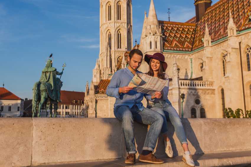 tourists budapest