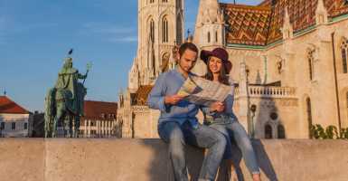 tourists budapest